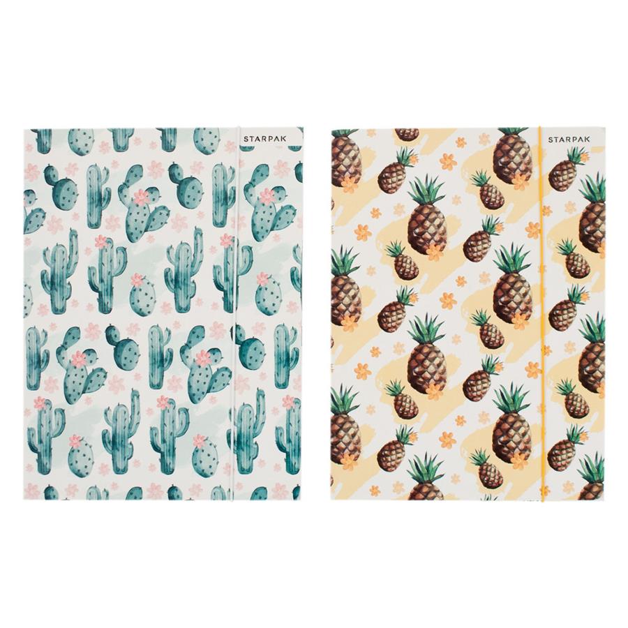 A4 Elastic Folder Cactus