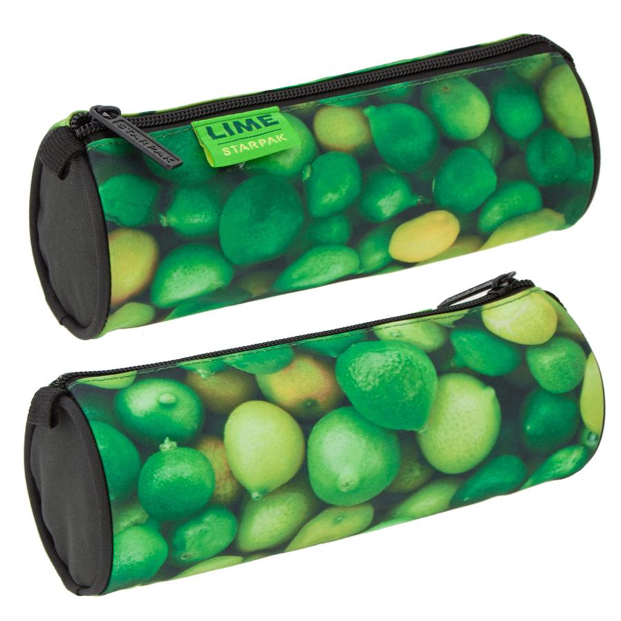 Piórnik tuba 1zamek Lime