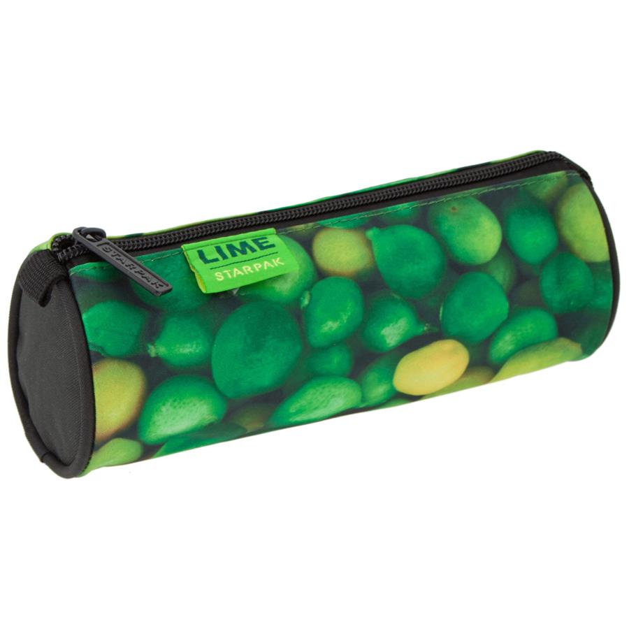Piórnik tuba 1zamek Lime