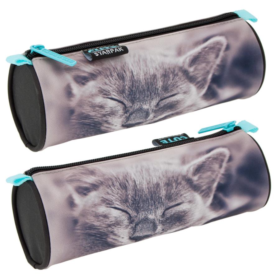 Kitty Sepia Tube Pencil Case