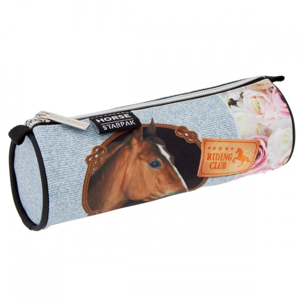 Pencil case tube Horses
