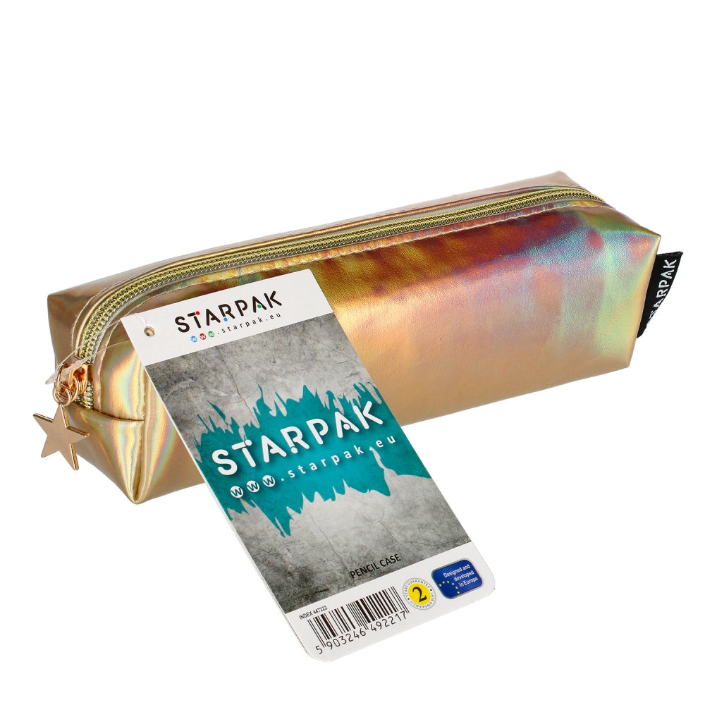 Piórnik saszetka 1zamek Sparkle złoto