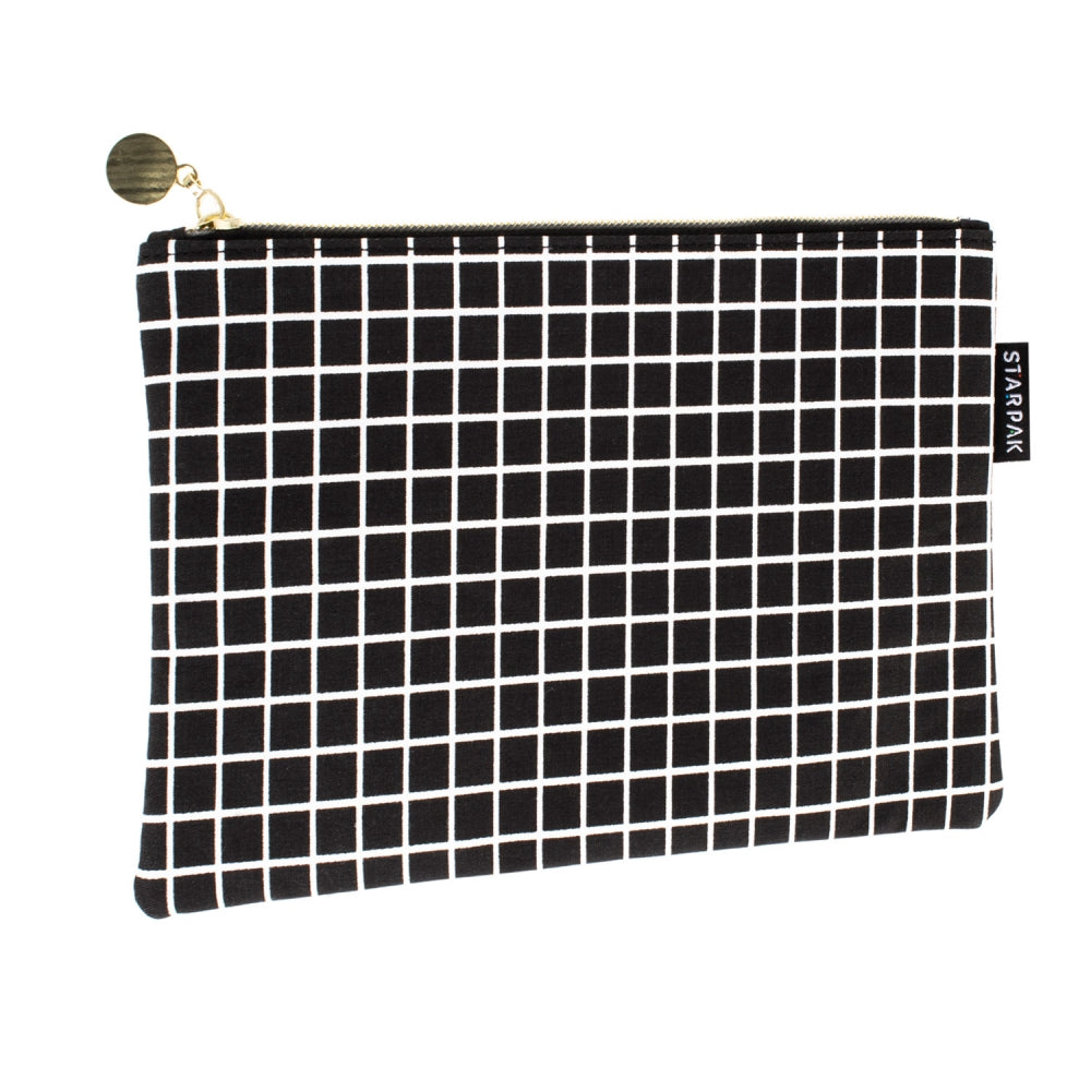Pencil case pouch 1-zip grid