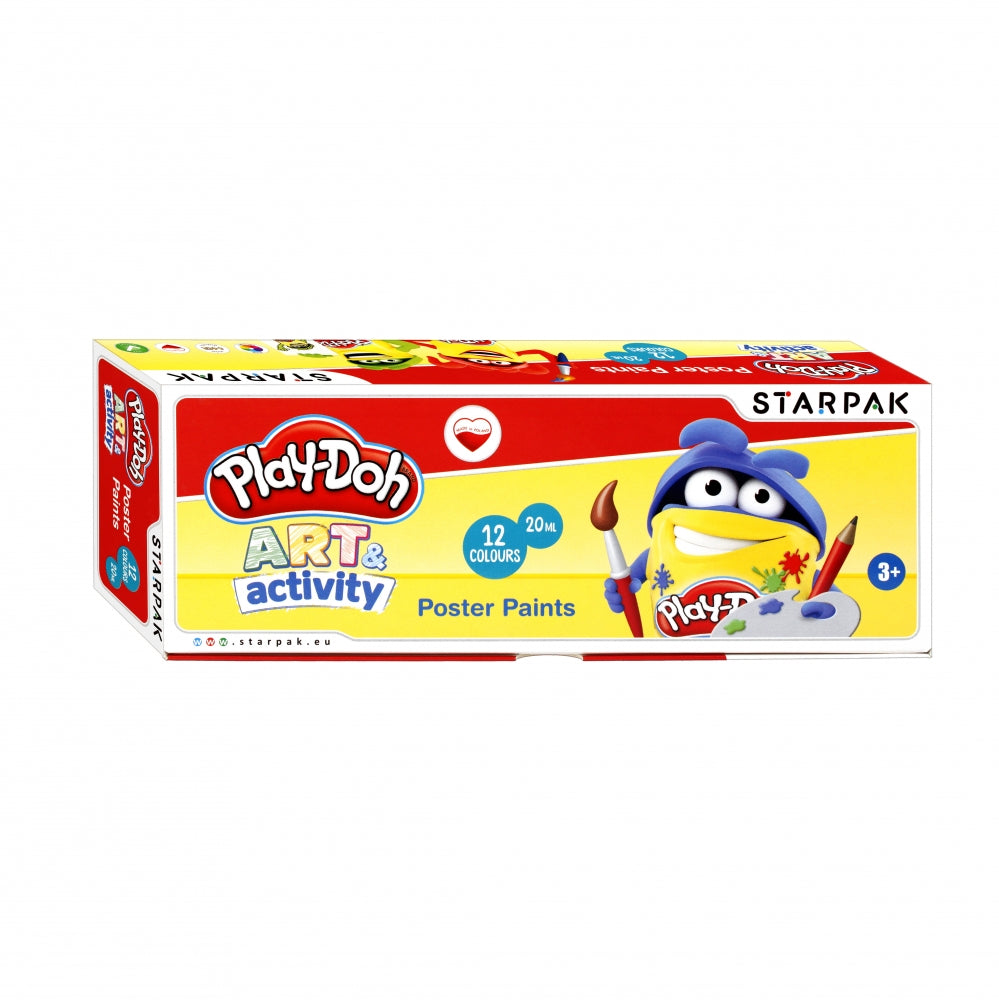 Farby plakatowe 12 kolorów 20 ml Play-Doh