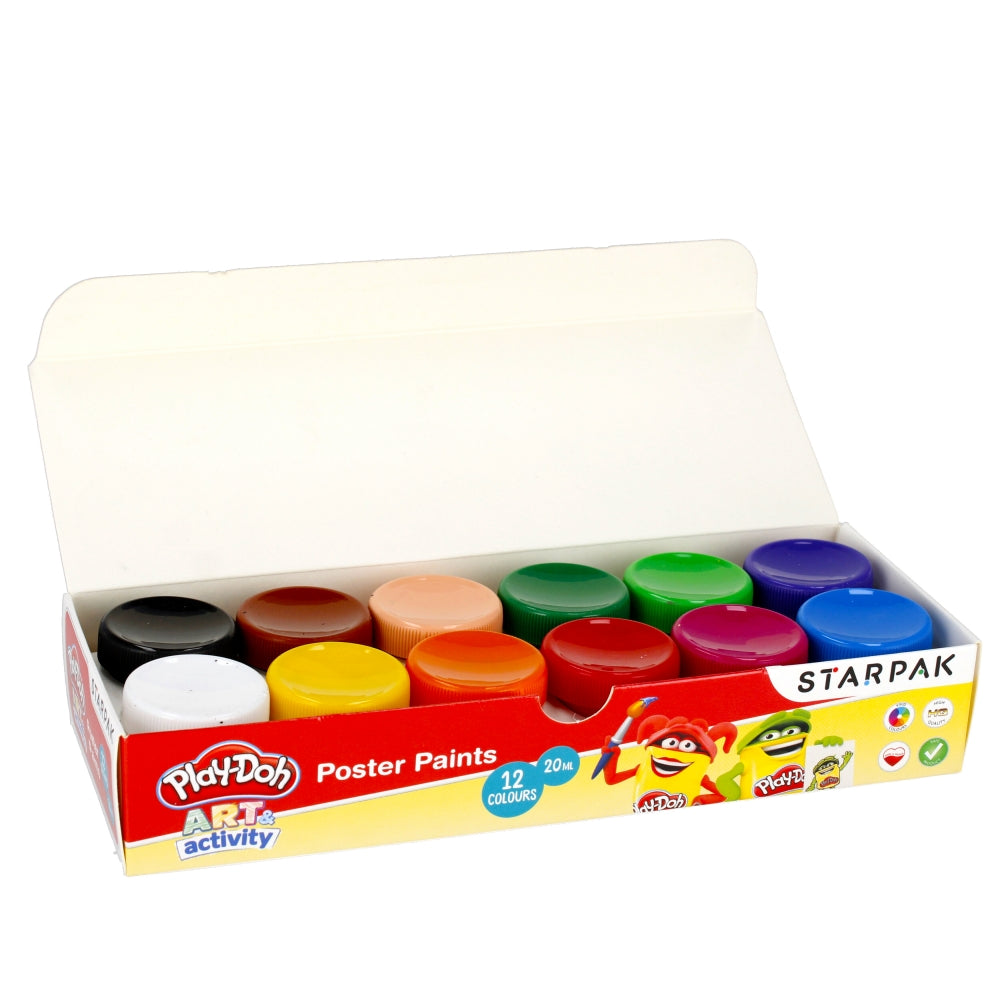 Farby plakatowe 12 kolorów 20 ml Play-Doh