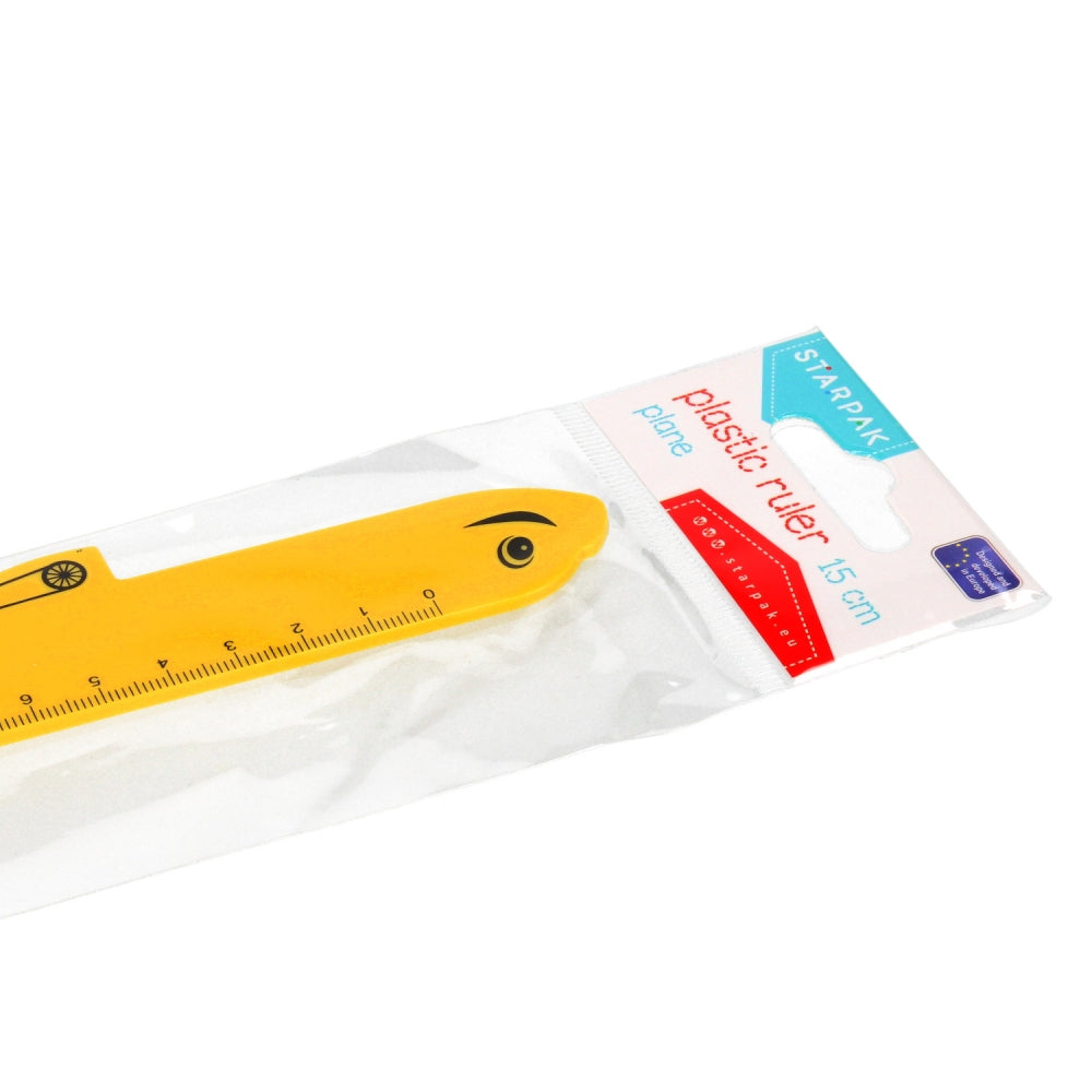Linijka plastikowa Samolot 15cm PBH