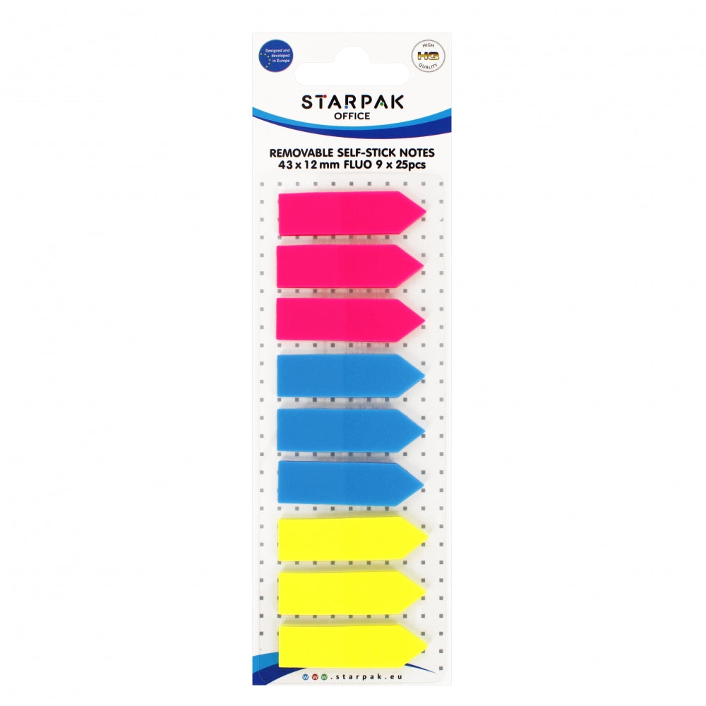 Zakładka indeksująca 12x43 9x25 kartek Fluo