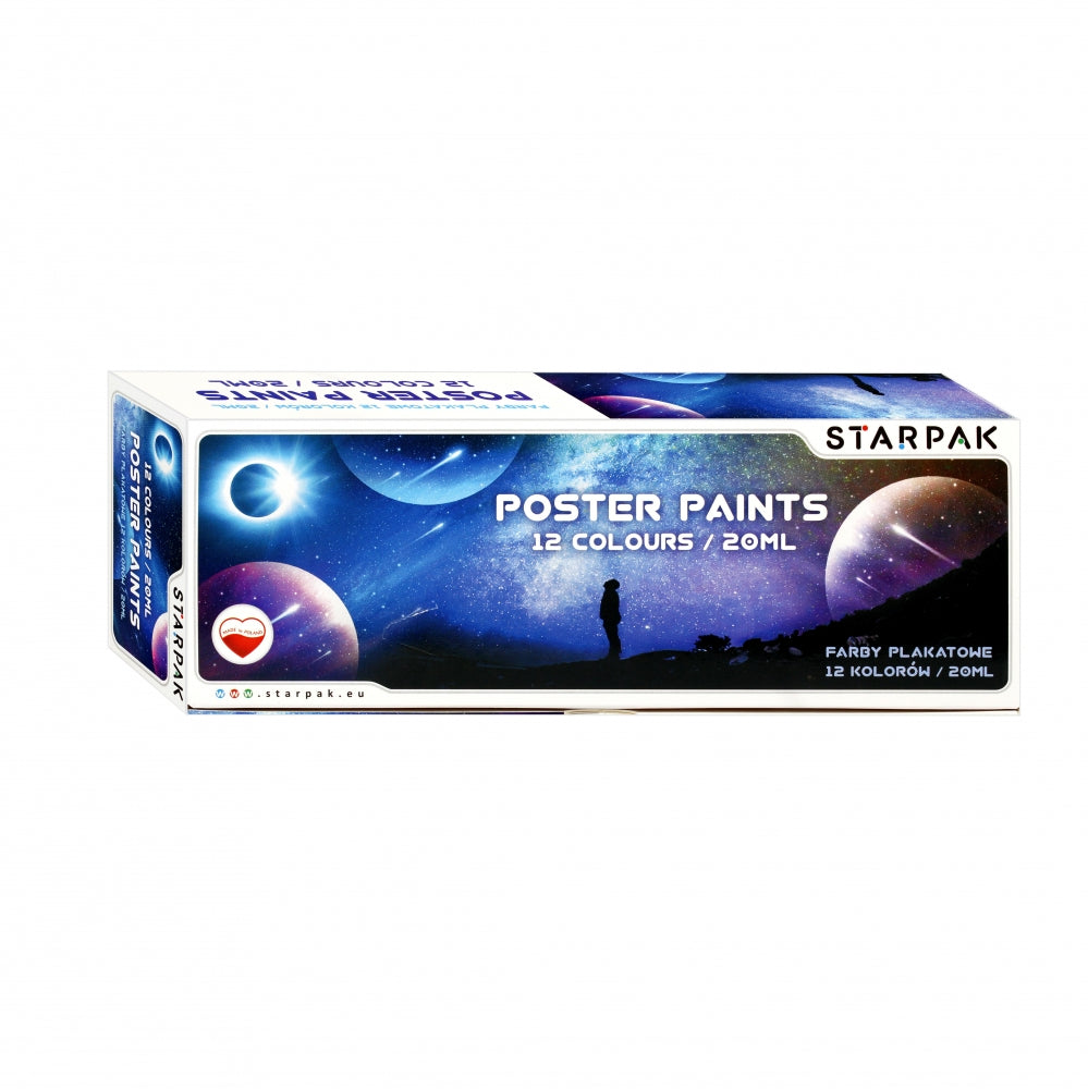 Farby plakatowe 12kolorów 20ml Space