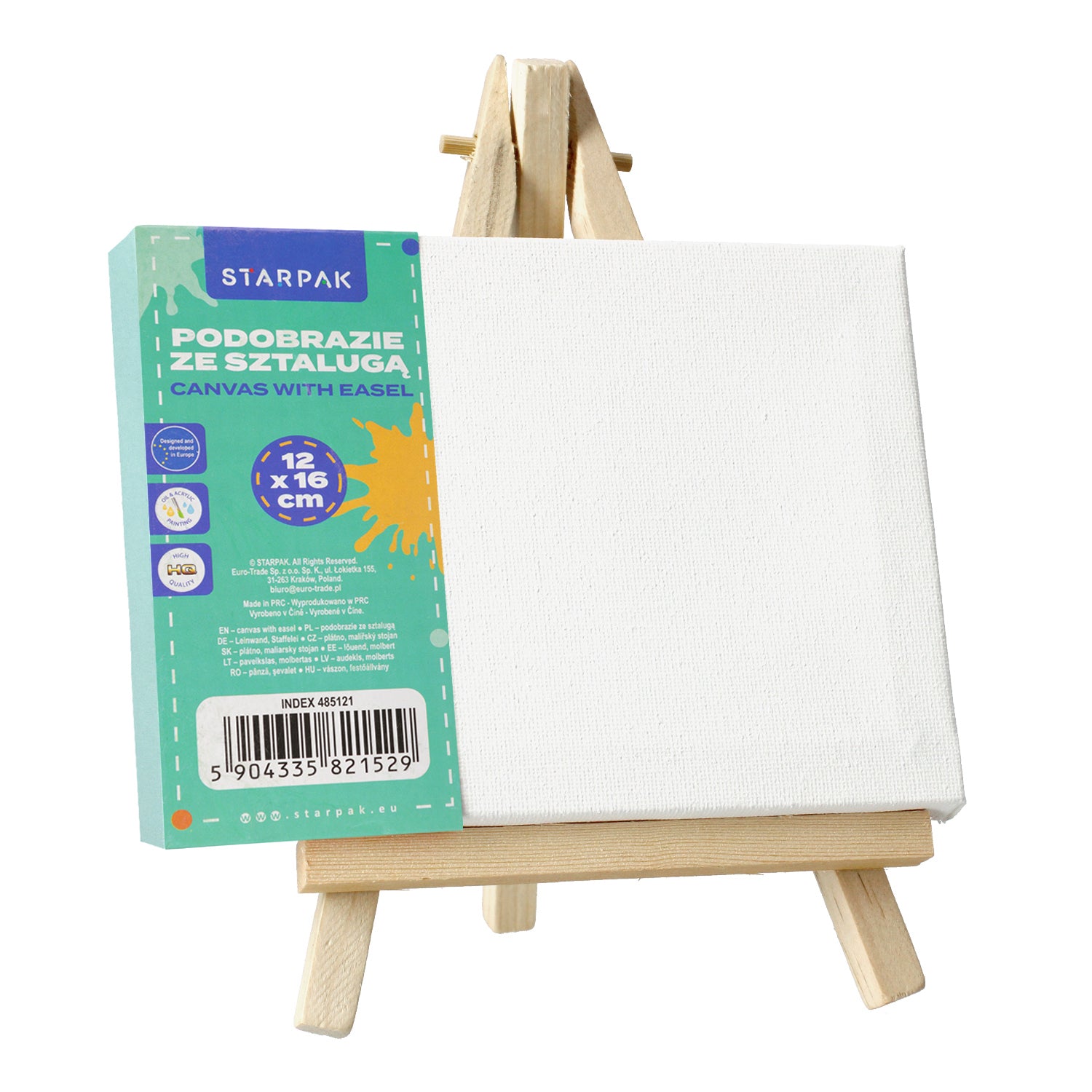 Podobrazie 12x16 cm ze sztalugą