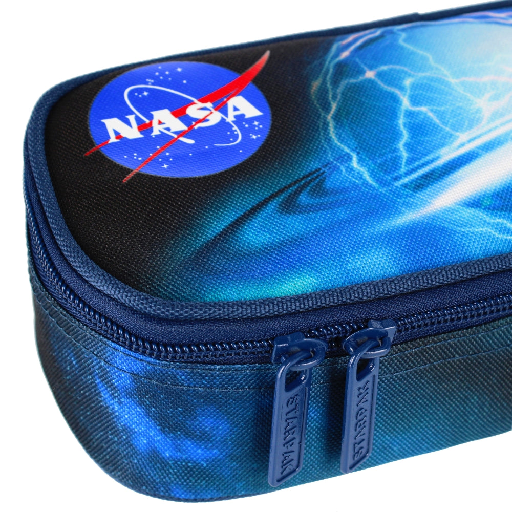 Pencil case oval pouch 1 zipper NASA