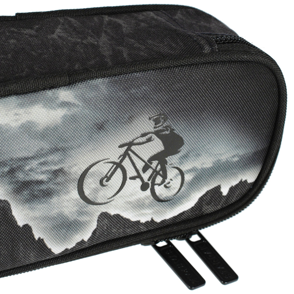 Oval Pencil Case with 1 Zipper Bike