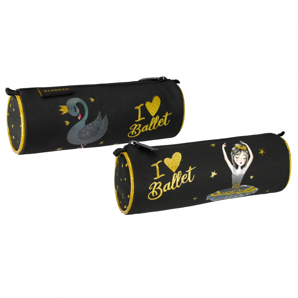 Pencil case tube Ballerina black
