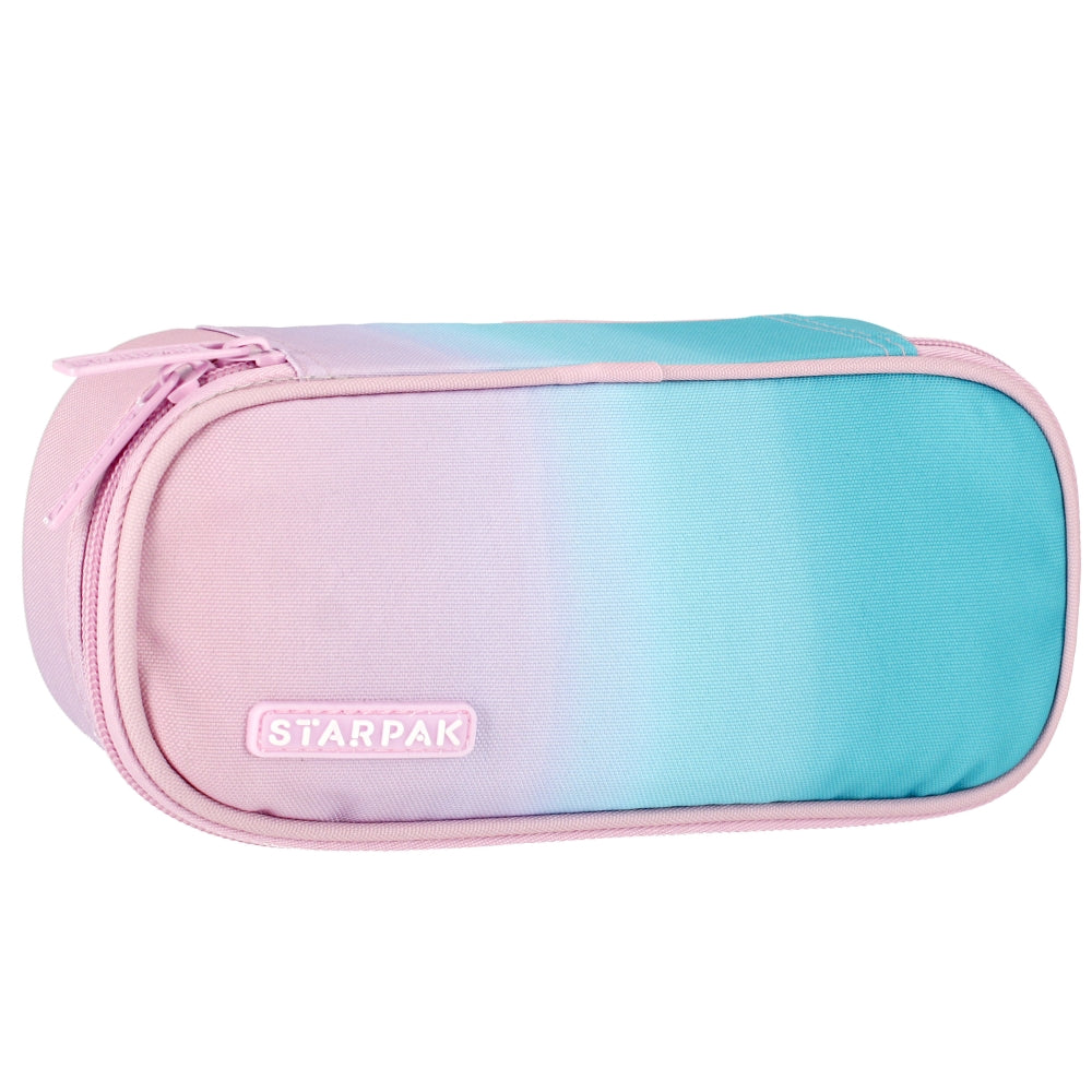 Oval pencil case, 1 zip, Ombre