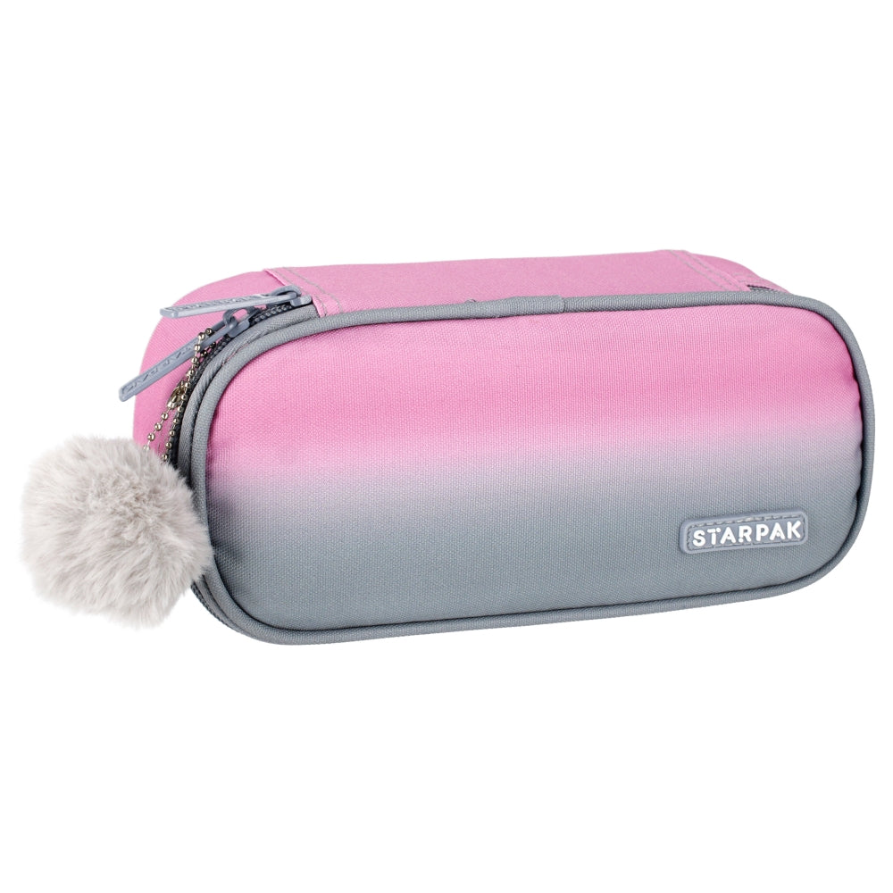 Oval Pencil Case 1-Zip Cat Ombre