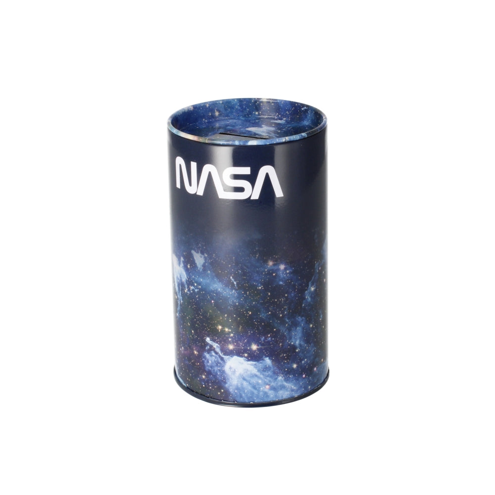 NASA round metal piggy bank