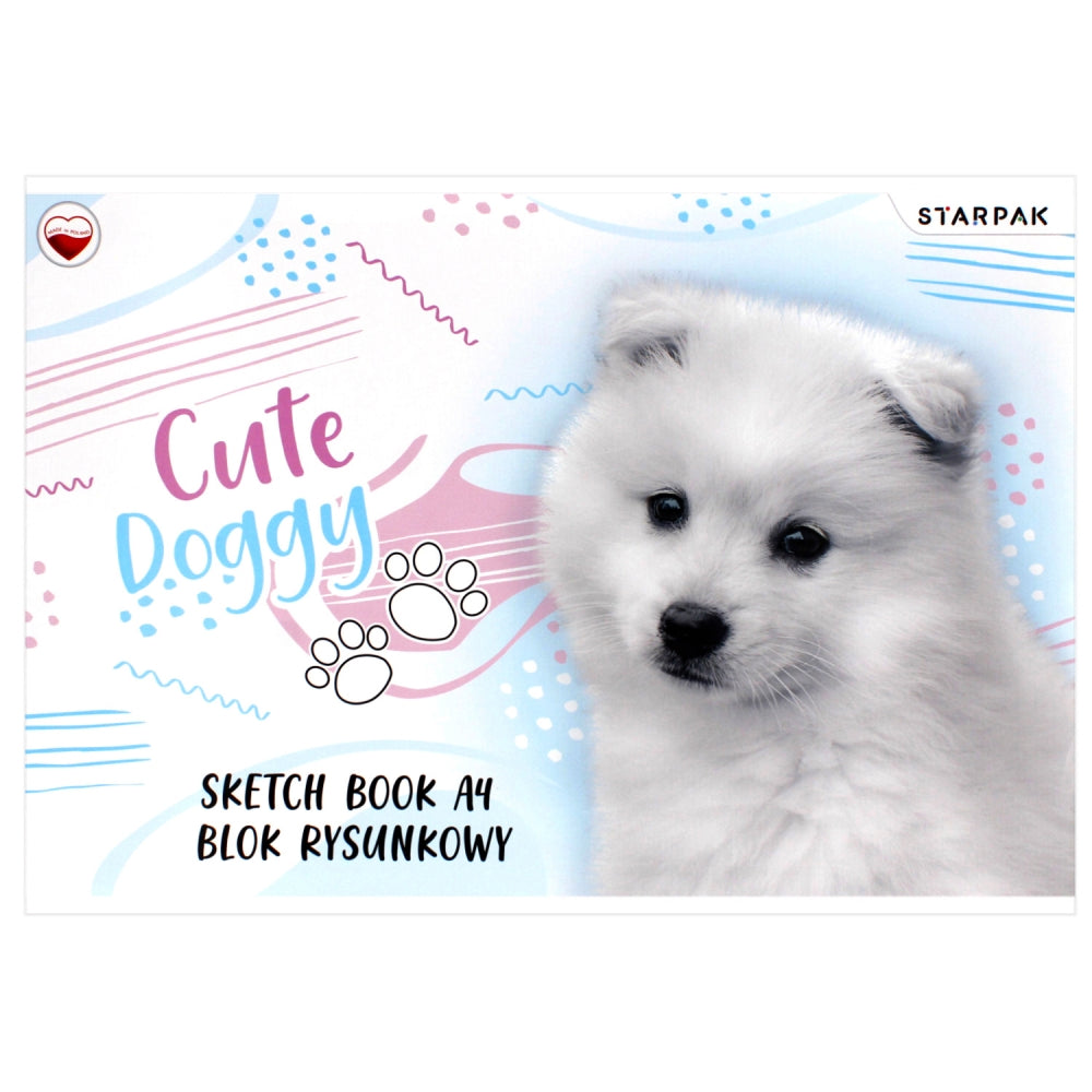Blok rysunkowy A4/20k biały Cute Doggy