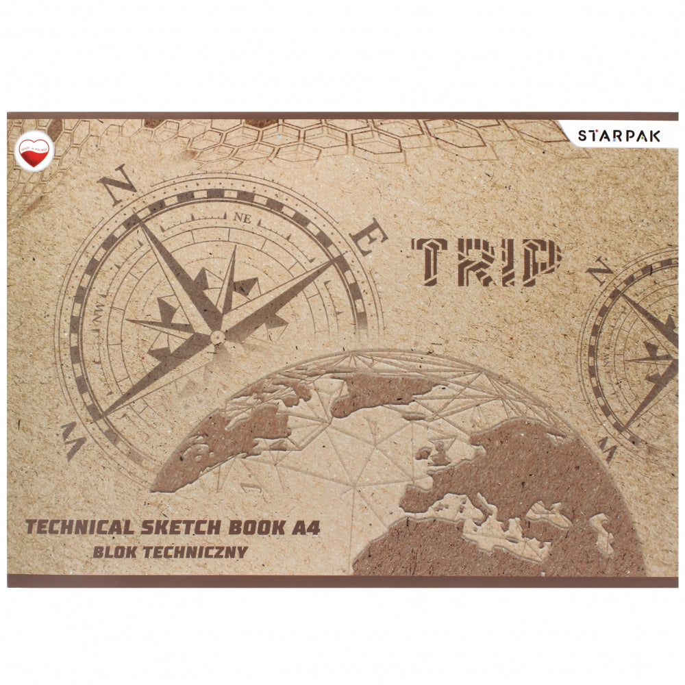 Blok techniczny A4/10k biały Trip