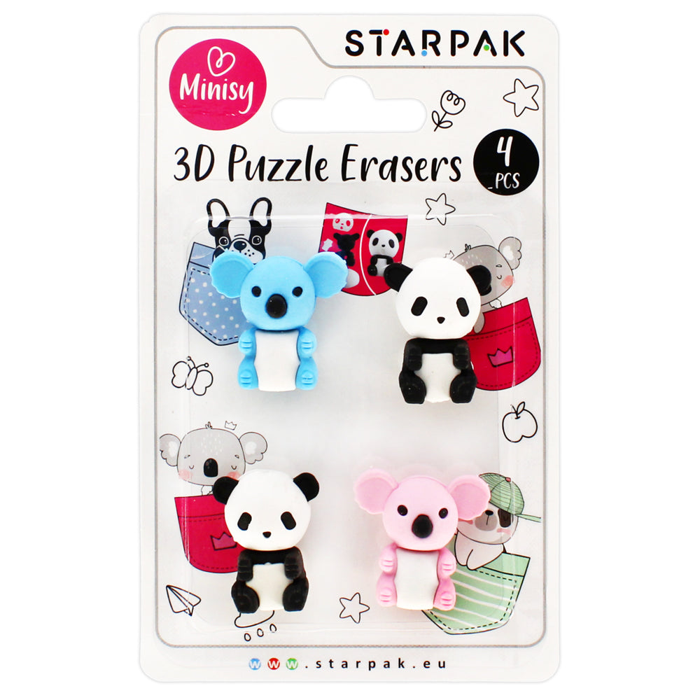 Gumka do mazania 3D puzzle Minisy 4szt