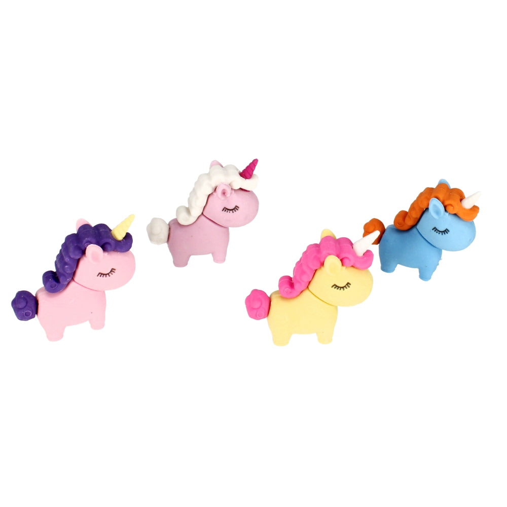 Gumka do mazania 3D puzzle Unicorn 4szt