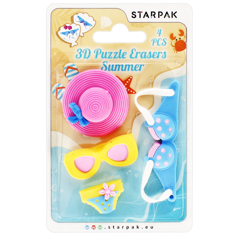 Gumka do mazania 3D puzzle Summer 4szt