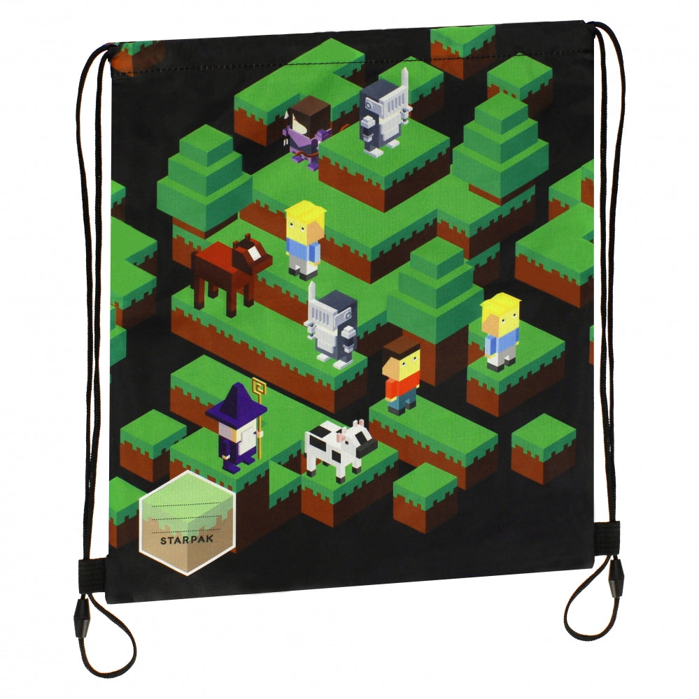 Drawstring shoe bag Pixel Game Diagonal