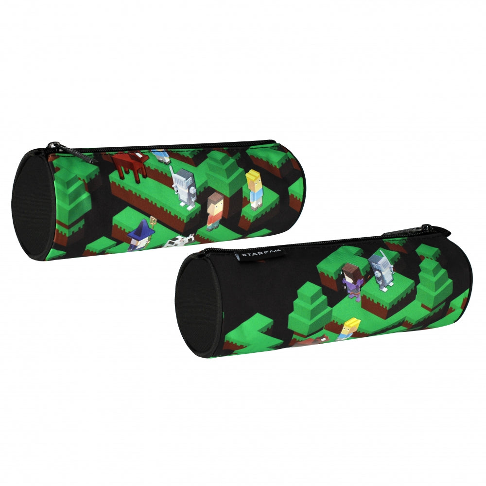 Pencil Case Tube 1zip Pixel Game Diagonal