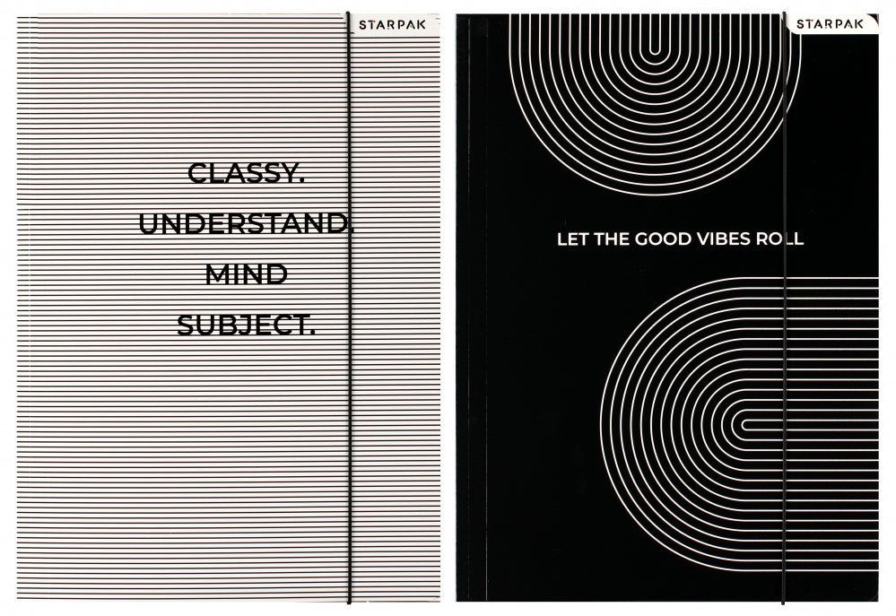A4 B&W Elastic Folder