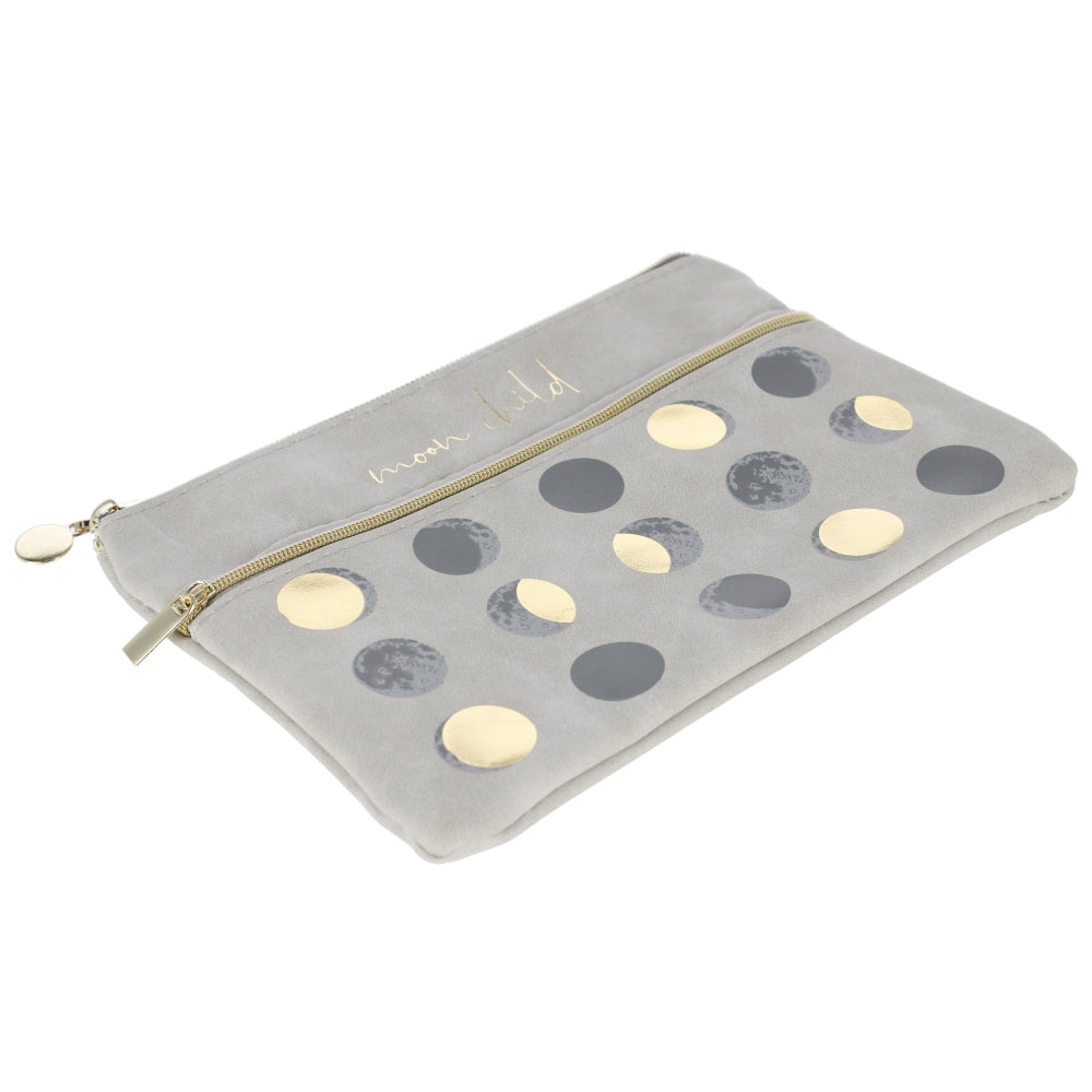 Pencil case 2-zipper Moon1