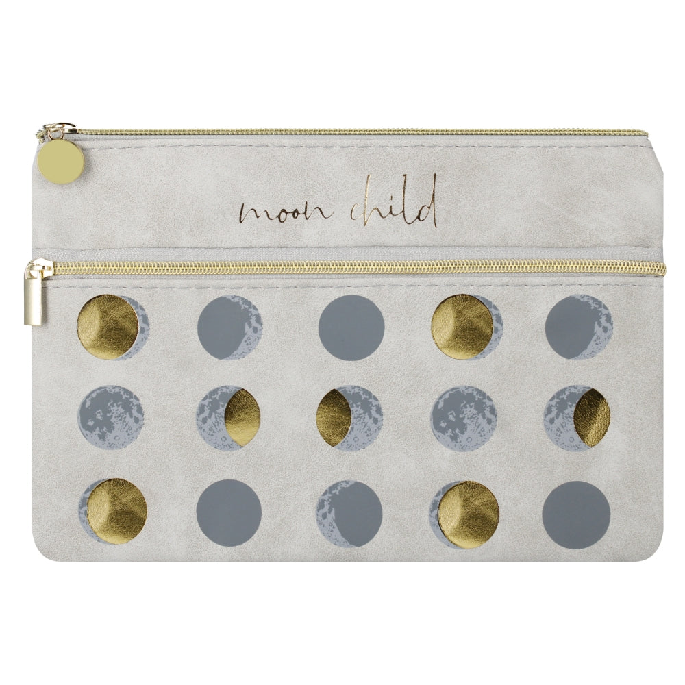 Pencil case 2-zipper Moon1