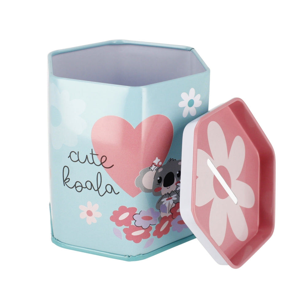 Metal Piggy Bank Hex Koala