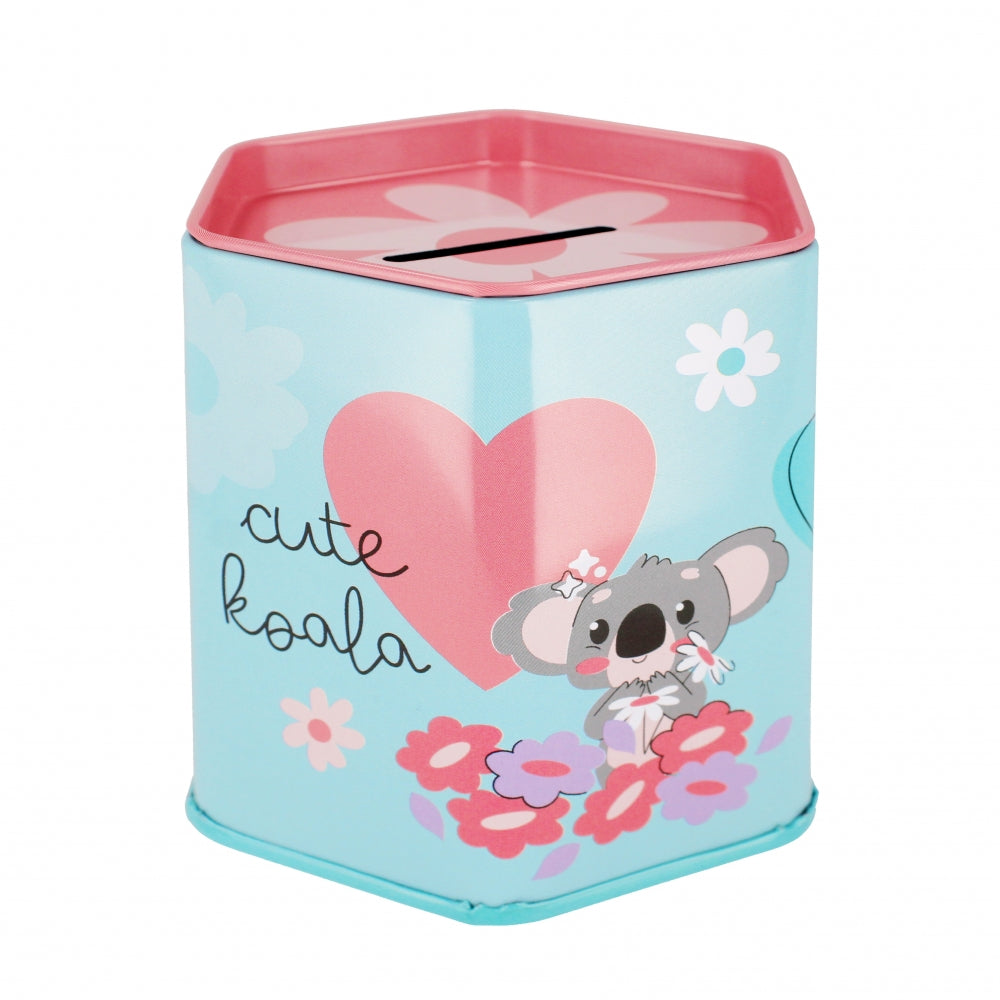 Metal Piggy Bank Hex Koala