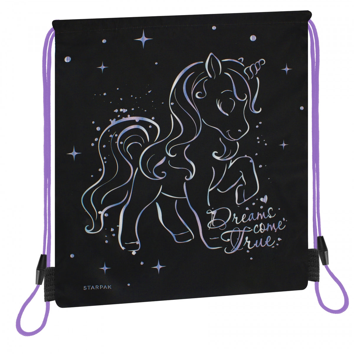 Unicorn shoe bag, black
