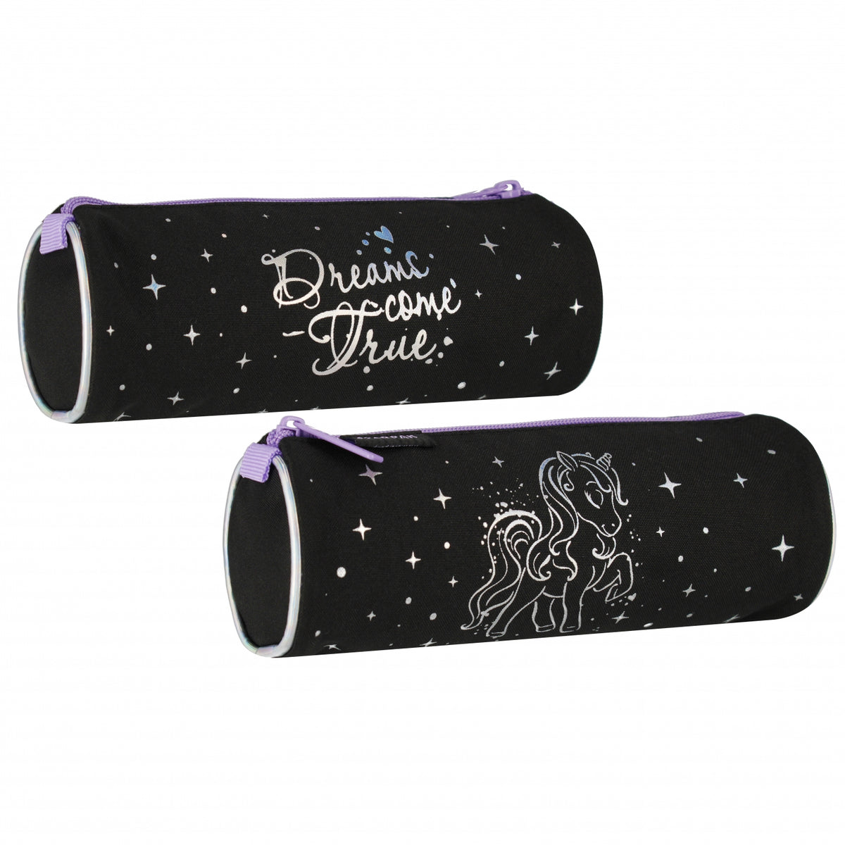 Pencil case tube 1-zip Unicorn holo