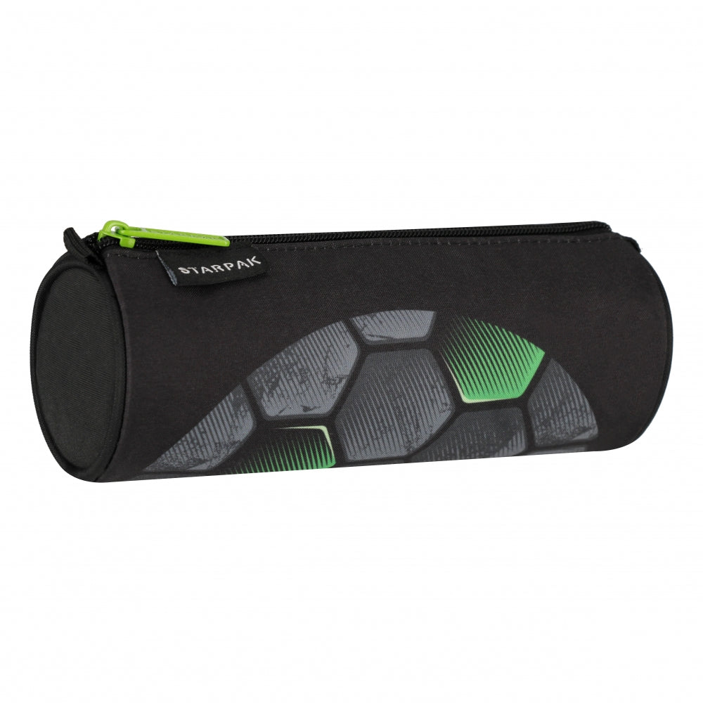 Pencil case tube 1-zip Football green ball
