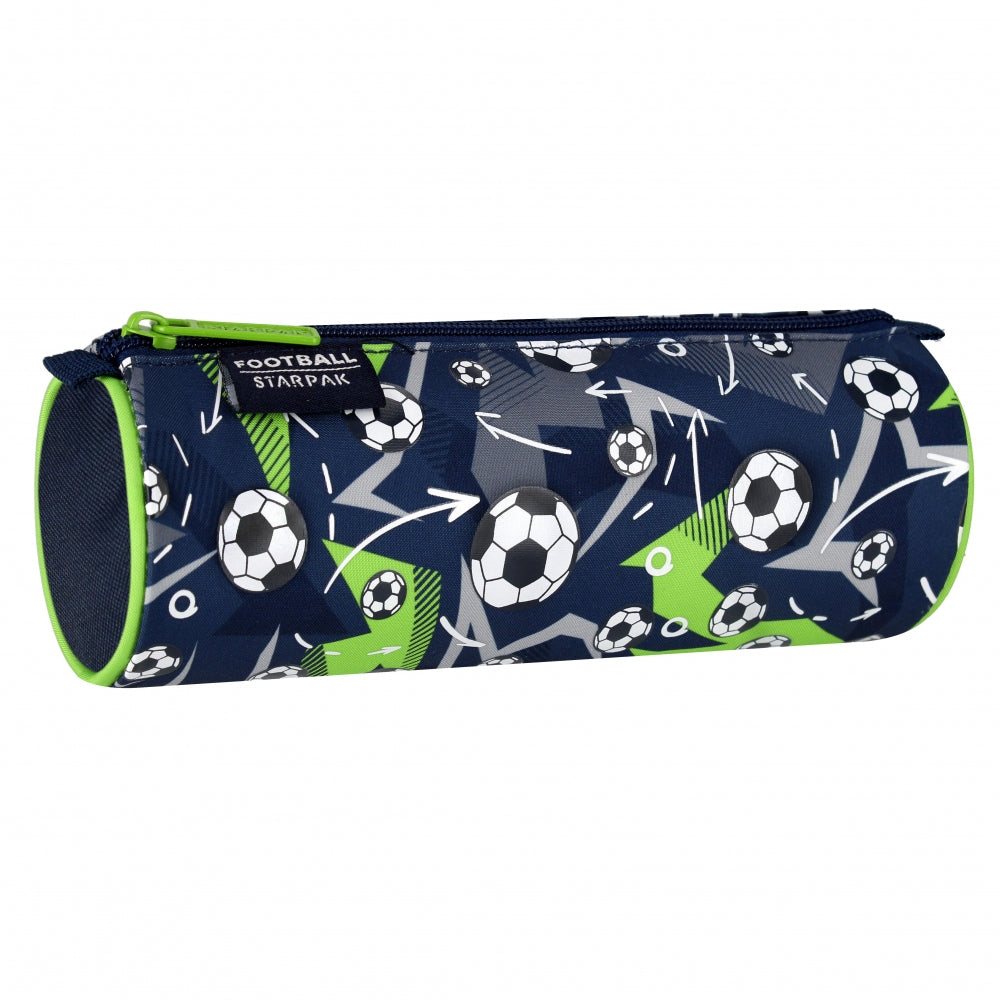 Pencil case tube 1-zip Football Allover