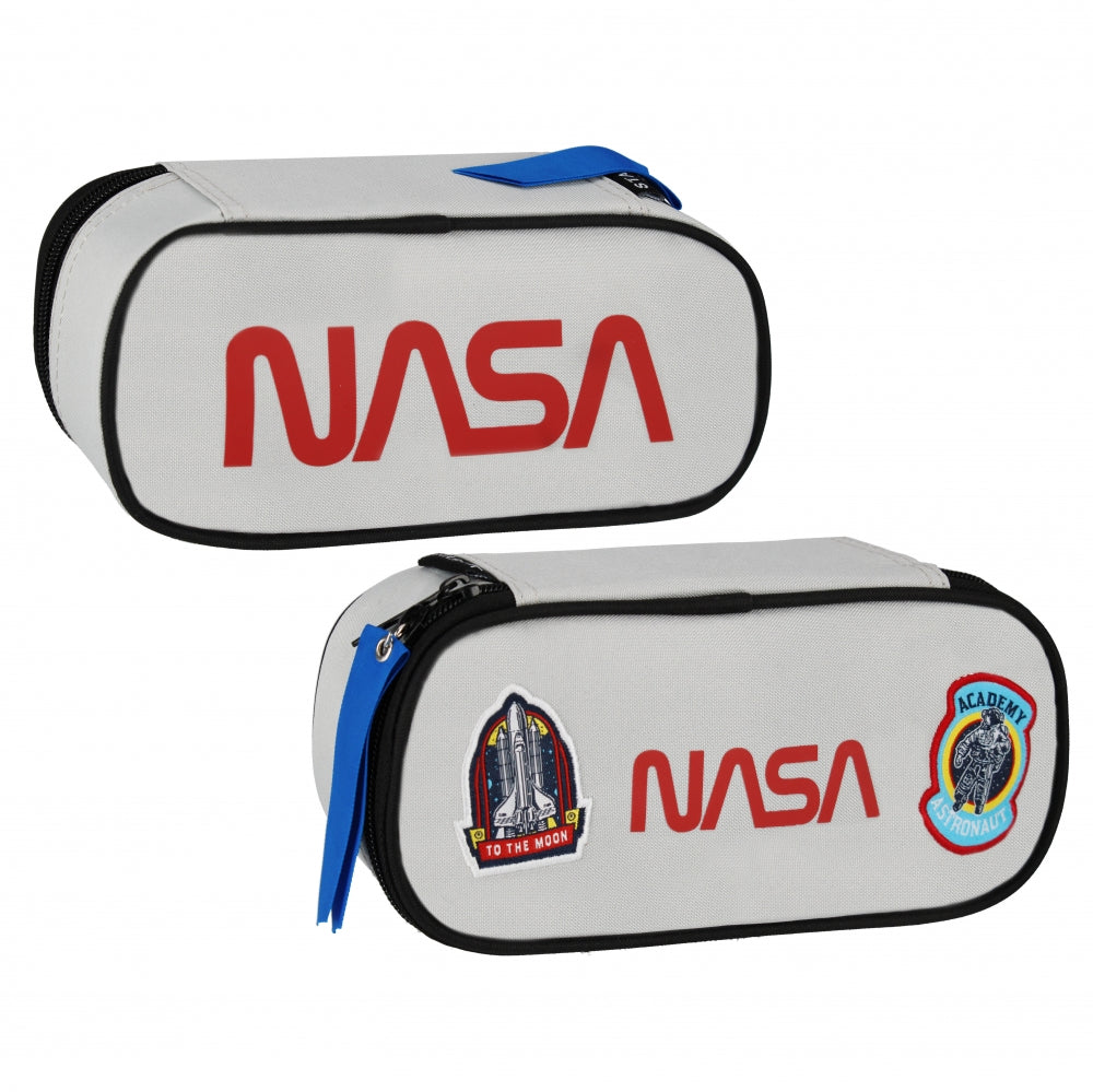 NASA Grey Oval Pencil Case with 1 Zip