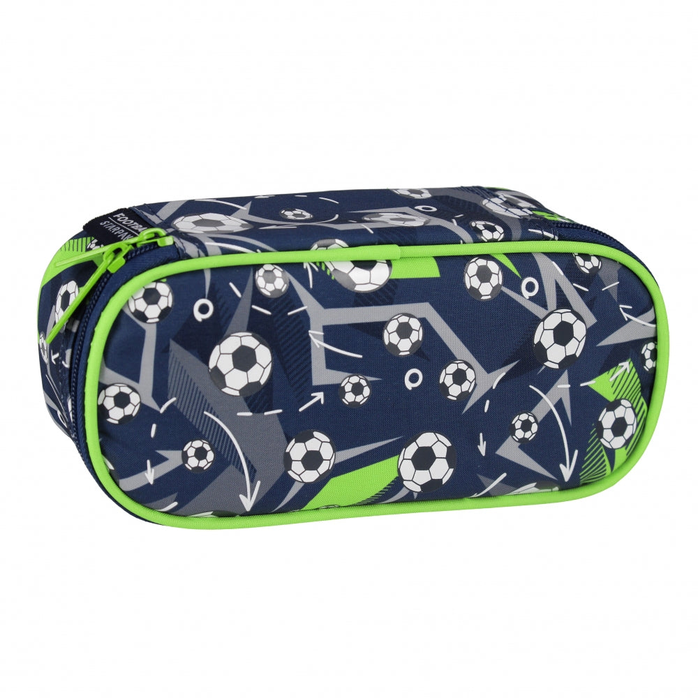 Pencil case 1-zip Football Allover