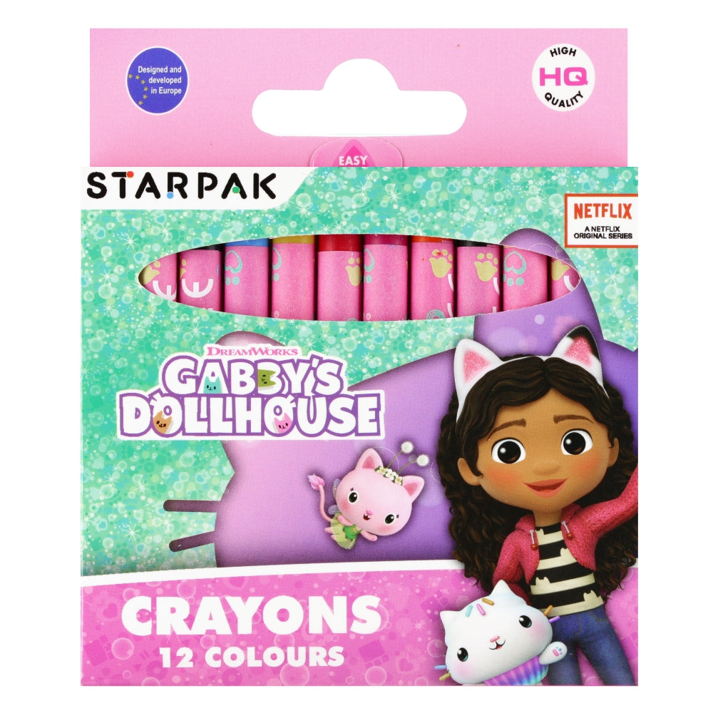 Kredki woskowe 12 kolorów Gabby s Dollhouse