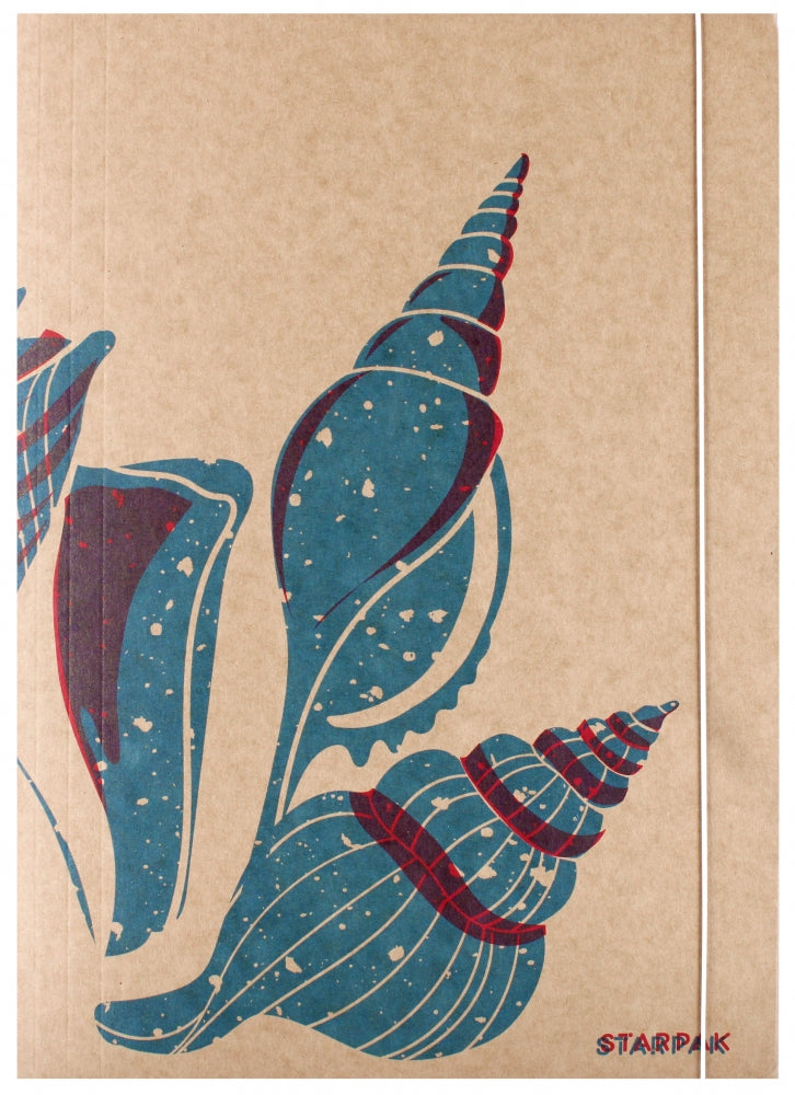 ECO Sea-colored paper folder with elastic band