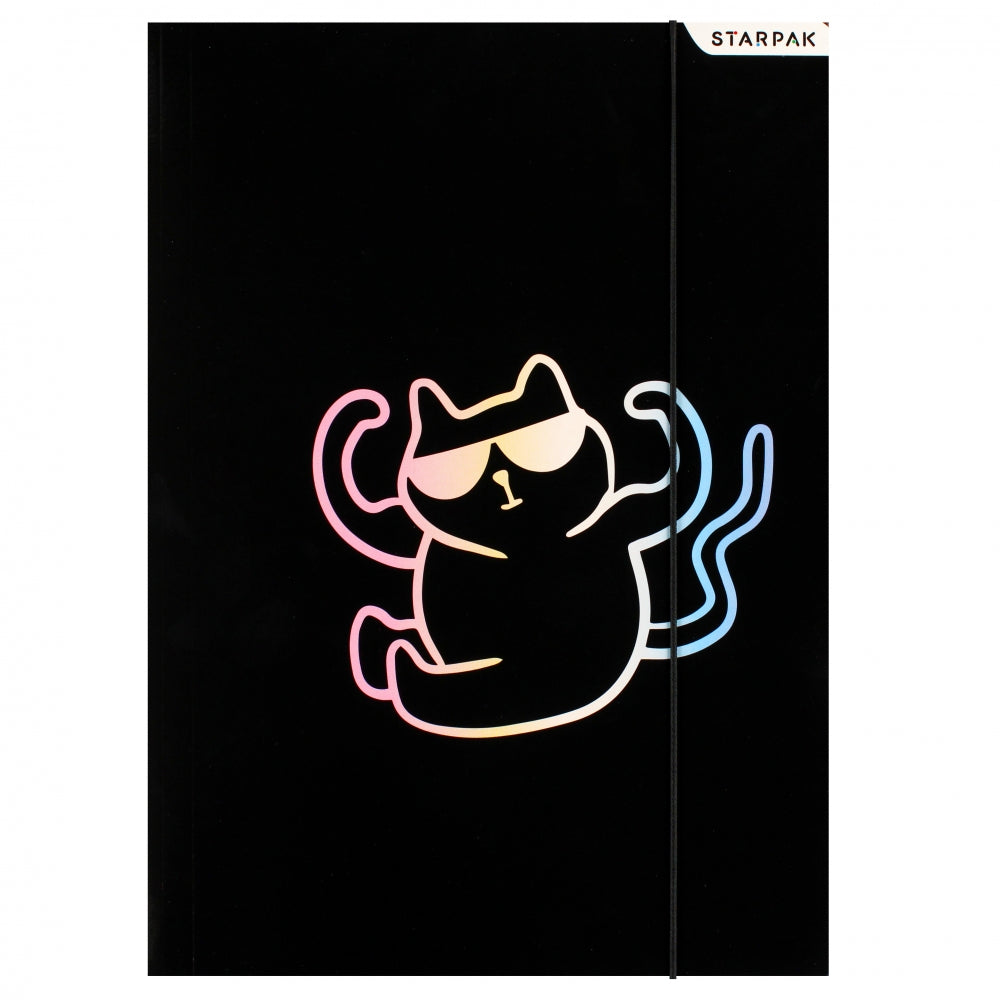 Teczka z gumką A4 Kitty black