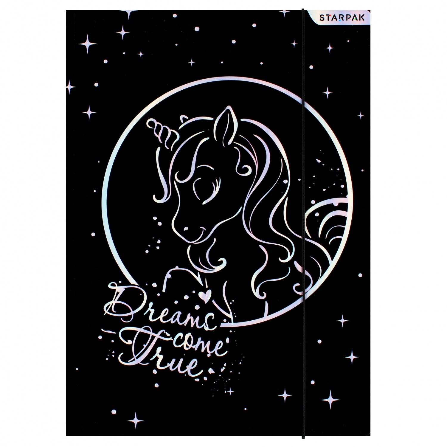 Teczka z gumką A4 Unicorn black