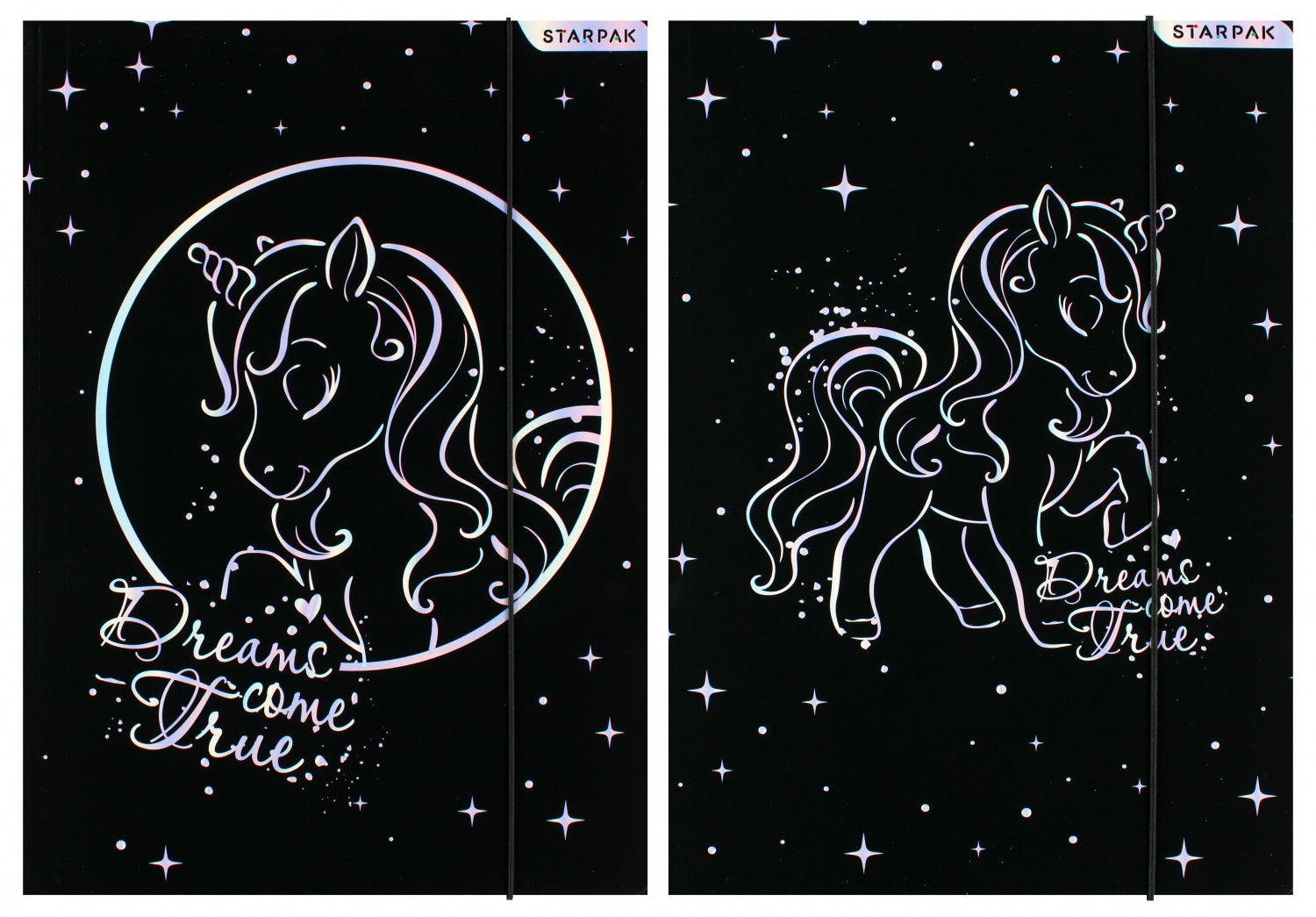 Teczka z gumką A4 Unicorn black