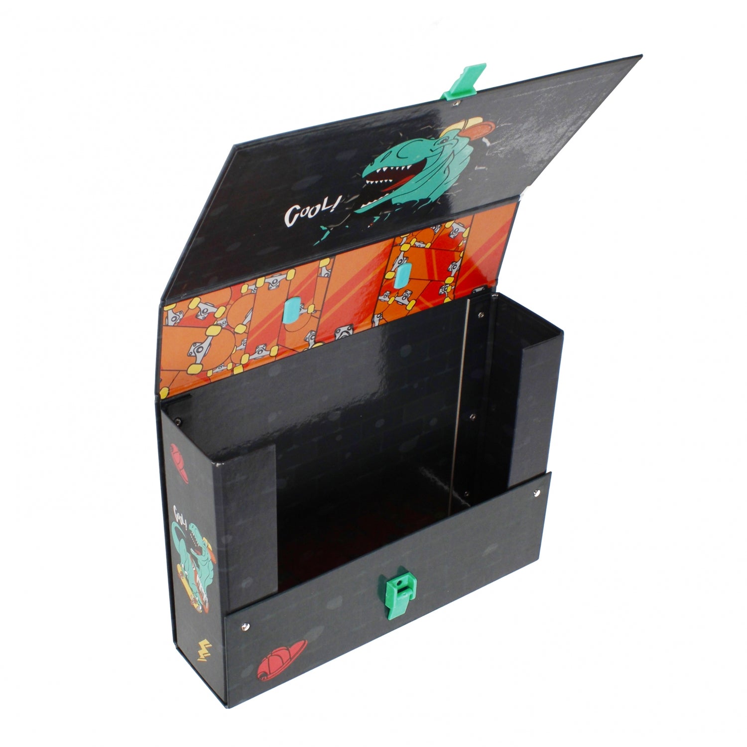 Teczka z rączką A4/90mm Skate Dino