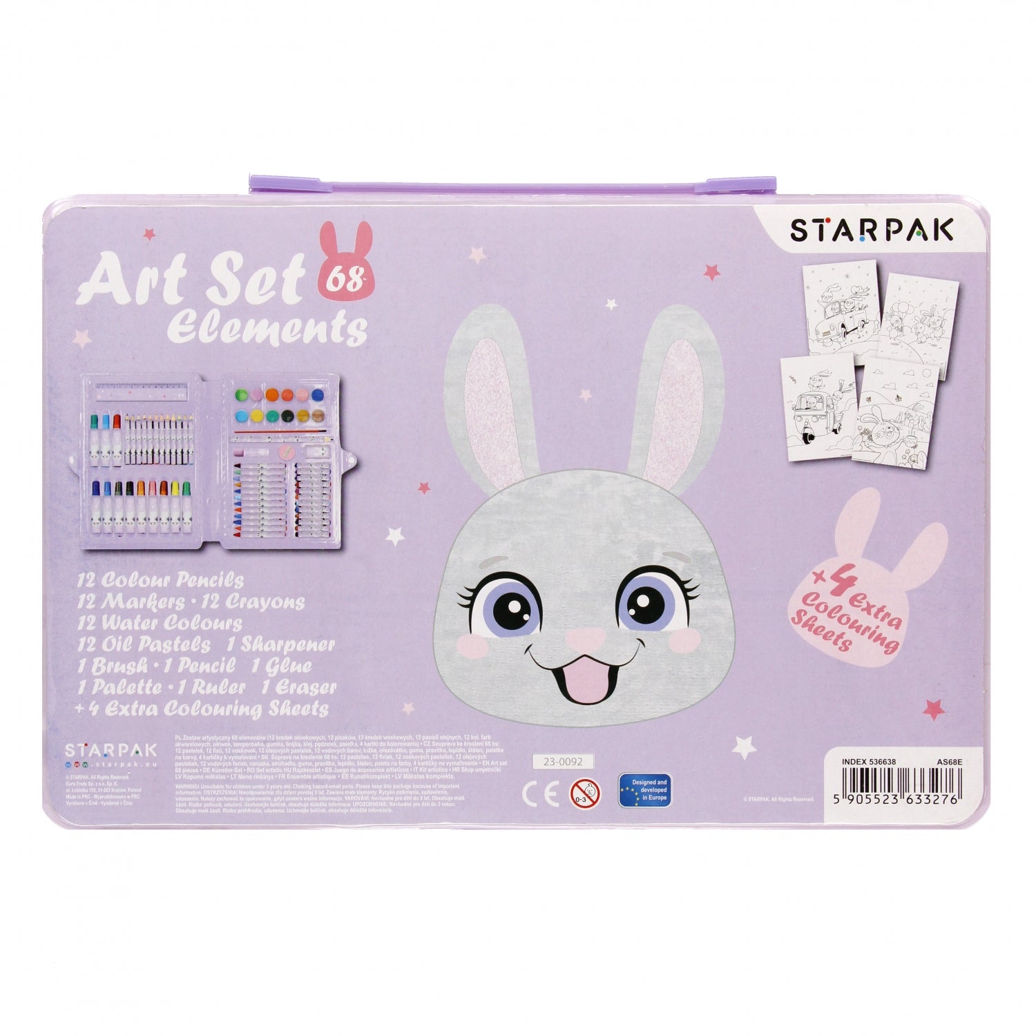 Zestaw artystyczny 68 elementów Rabbit