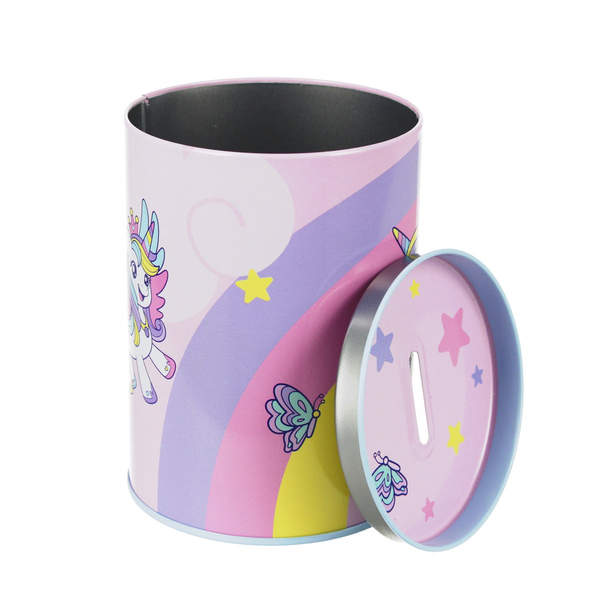 Metal Round Unicorn Piggy Bank