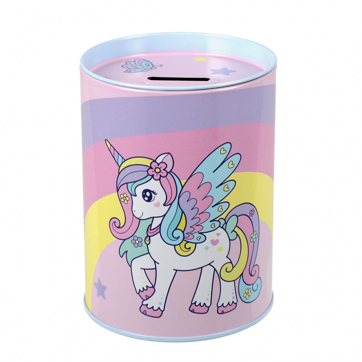 Metal Round Unicorn Piggy Bank