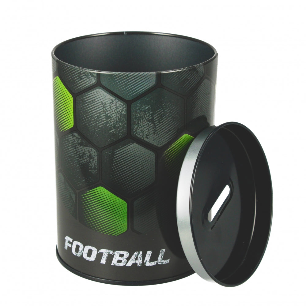 Round Metal Football Piggy Bank