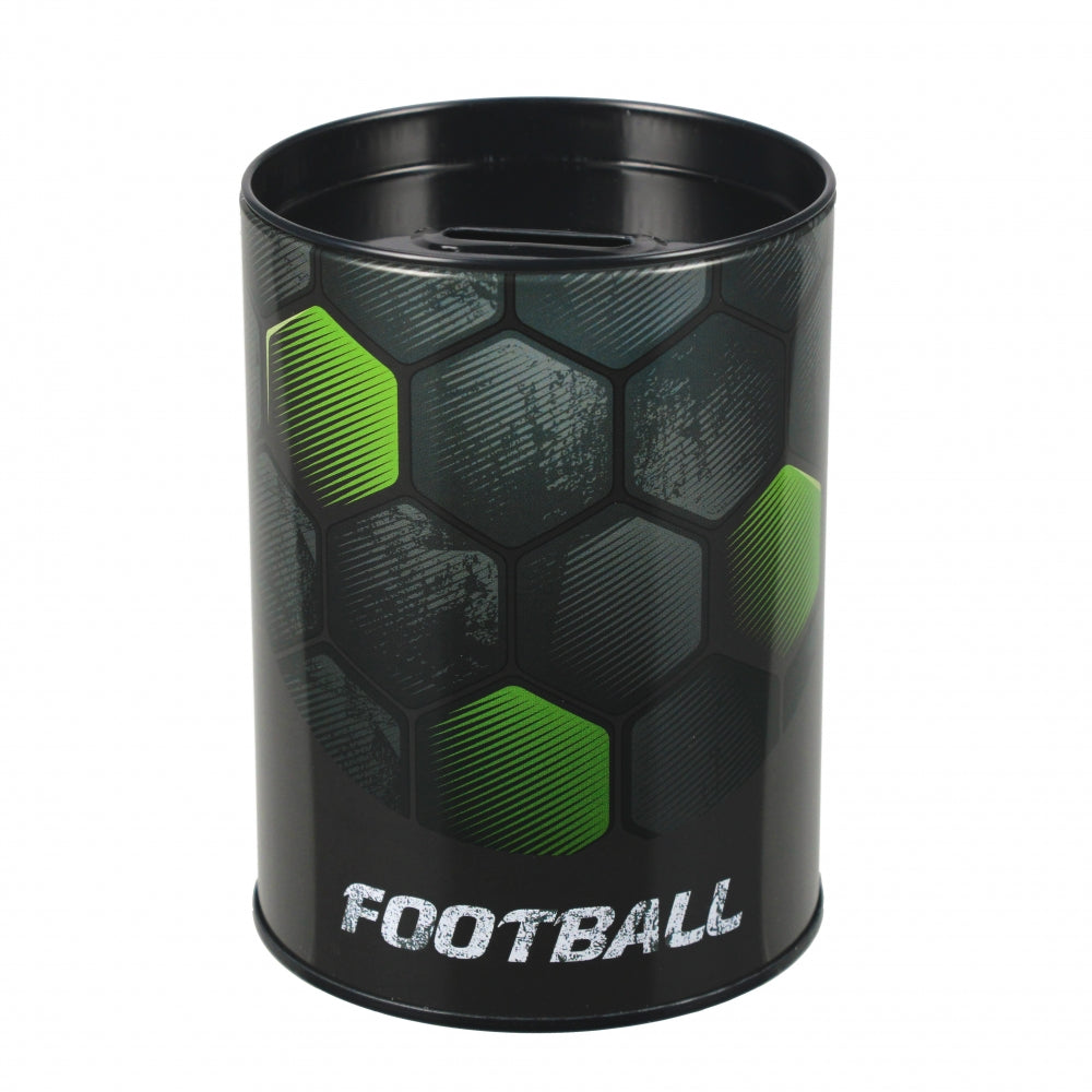 Round Metal Football Piggy Bank