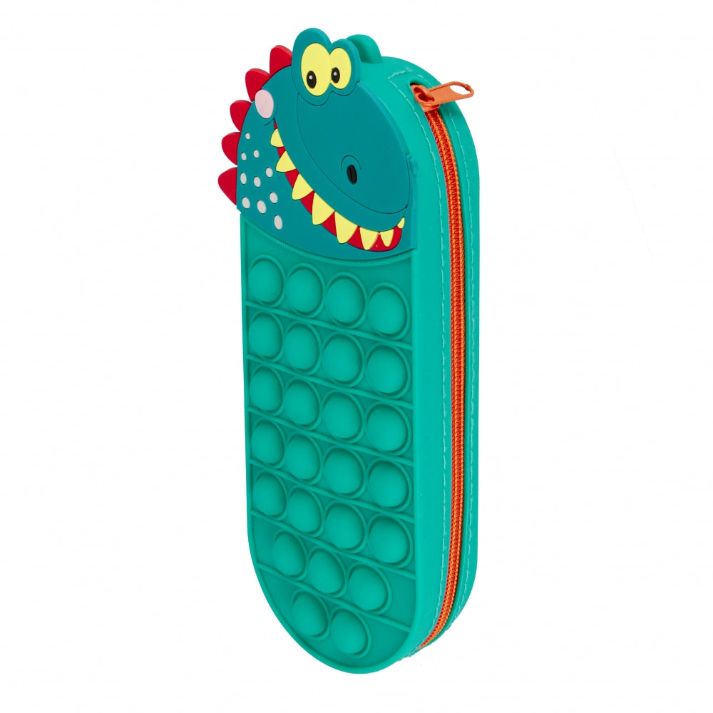 Piórnik silikon 1zamek Dino