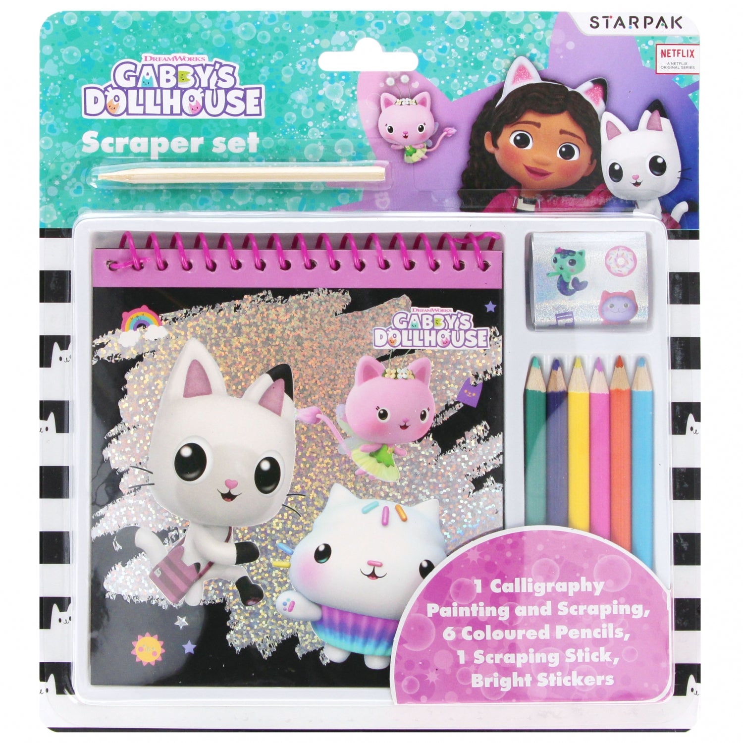 Zestaw kreatywny malowanka/wydrapywanka Gabby s Dollhouse